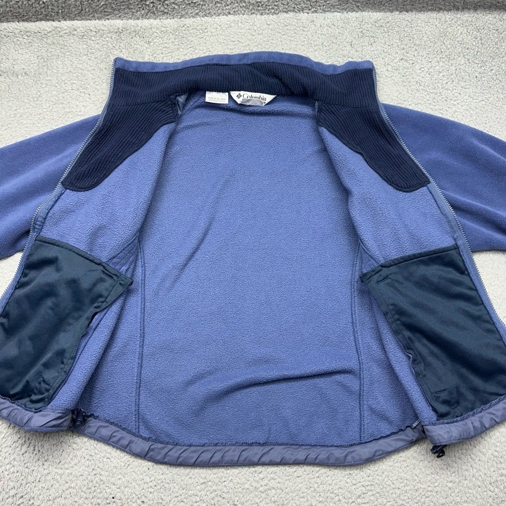 Columbia SL7144 Vintage Womens Medium Blue Full Zip Fleece Jacket Activewear - Picture 7 of 12